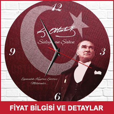 Atatürk İmzalı ve Fotoğraflı Duvar Saati